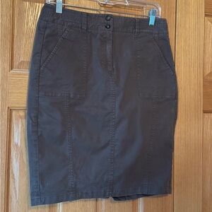 Y2K LOFT Cargo Khaki Midi Skirt